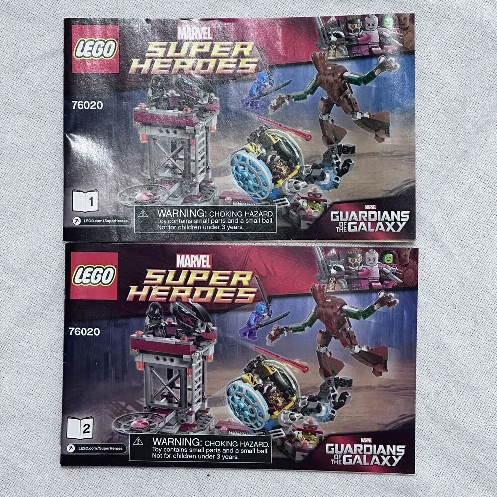 Lego 76020‎ Guardians of Galaxy Knowhere Escape Mission Instructions Book 1 & 2